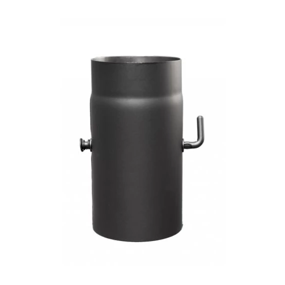 Tub de fum 180/250 mm cu regulator de tiraj (2,0 mm)