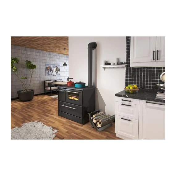 Hunor 701 Omega, sobă de gătit neagră (dreapta)