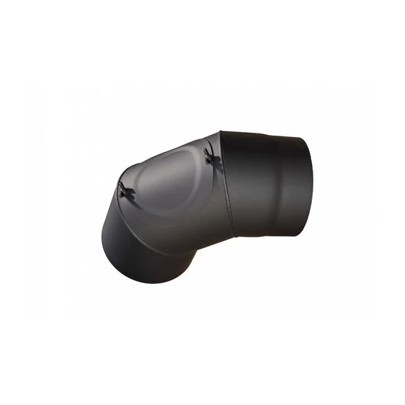 Țeavă de fum cu deschidere de curățare de tip cot 180 mm (2mm)