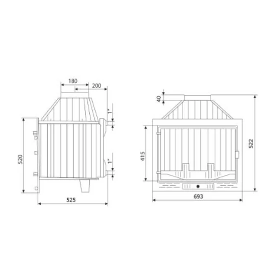 Ferguss FG-20W / C20W șemineu cu apă încorporat cu inserție
