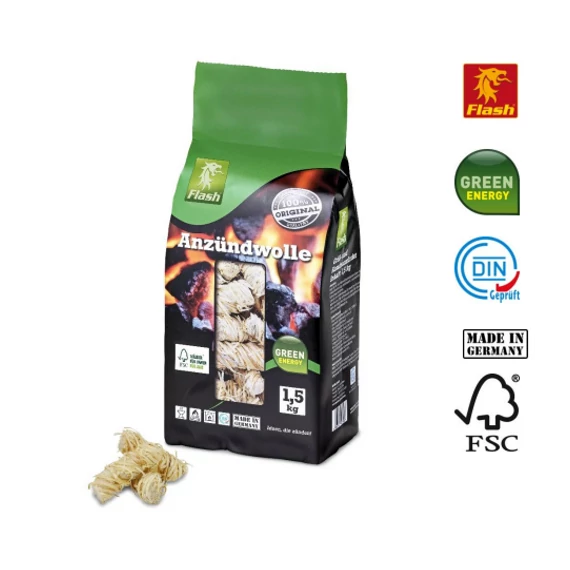 Lână din lemn pentru aprinderea focului de 1,5 kg