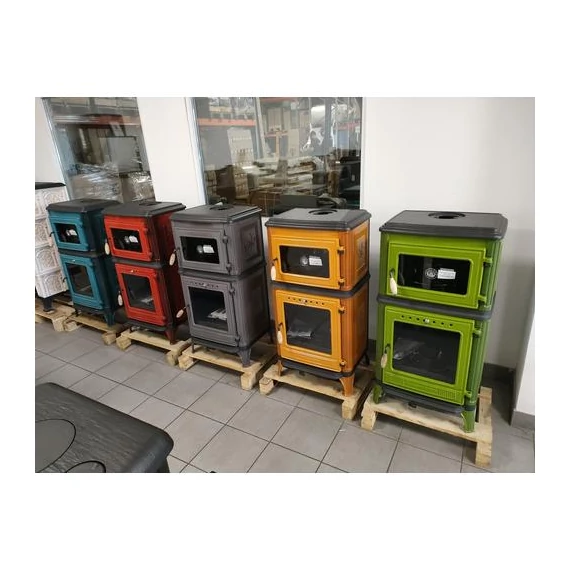 Hunor 8010 Șemineu cuptor din fontă , gri, 7,1 kW