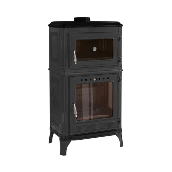Hunor 8010 Șemineu cuptor din fontă , gri, 7 kW