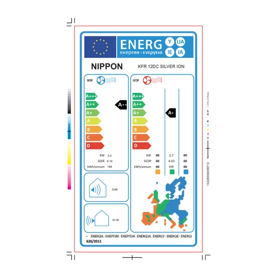 Aparat de aer condiționat split cu invertor Nippon KFR 12DC SILVER ION SILVER ION 3,5kW