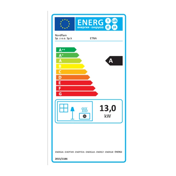 Nordflam Etna Eko Standard  șemineu încorporat 13kW
