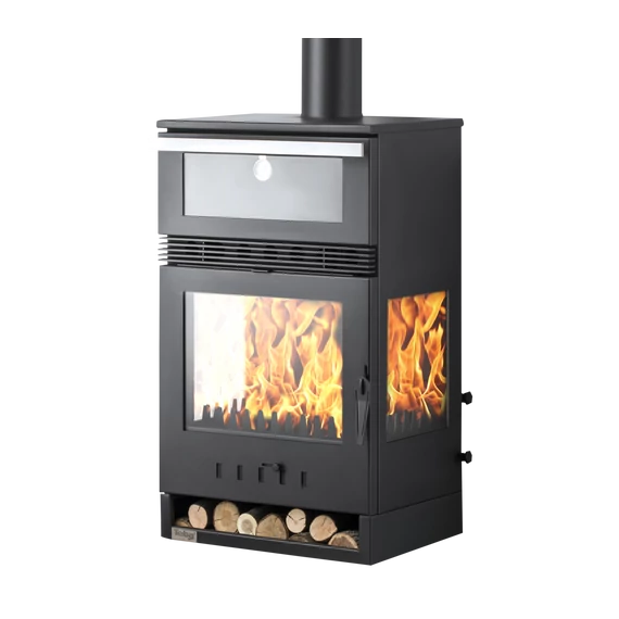 Șemineu cuptor cu 3 geamuri, ventilator de răcire cu aer de model TKS-15