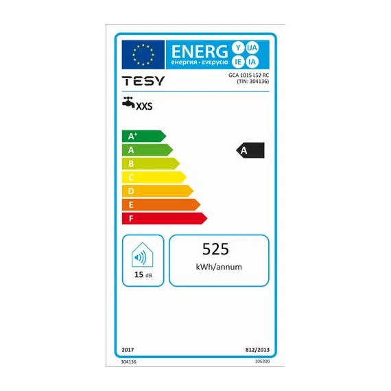 Încălzitor electric de apă TESY Compact GCA 1015 L52 RC, 10l, 1500W (deasupra chiuvetei)