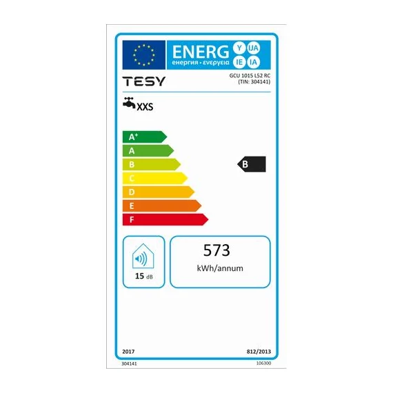 Încălzitor electric de apă TESY Compact GCU 1015 L52 RC, 10l, 1500W (sub chiuvetă)