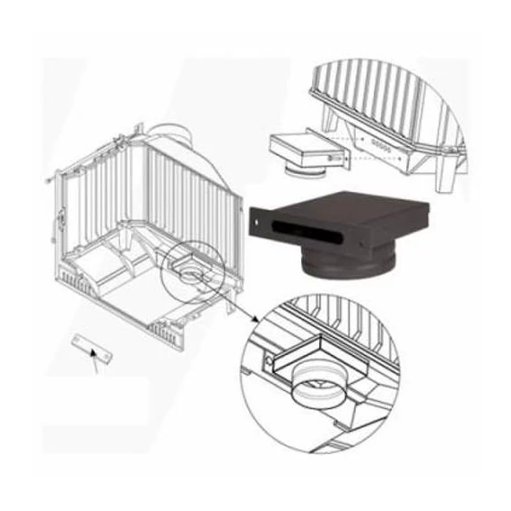 Nordflam external air connection D10