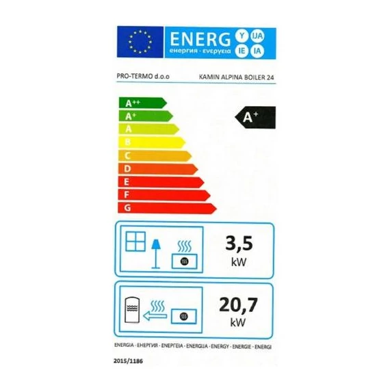 Boiler de marca Alpina 24 șemineu de apă albă din teracotă