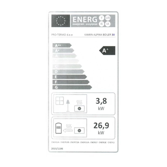 Boiler de marca Alpina 30 șemineu de apă albă din teracotă