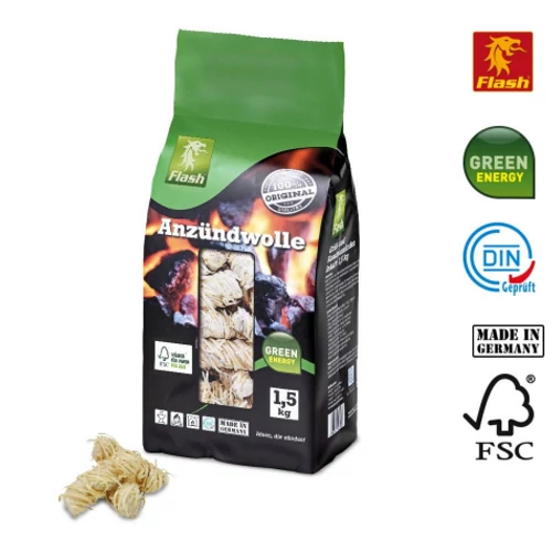 Lână din lemn pentru aprinderea focului de 1,5 kg