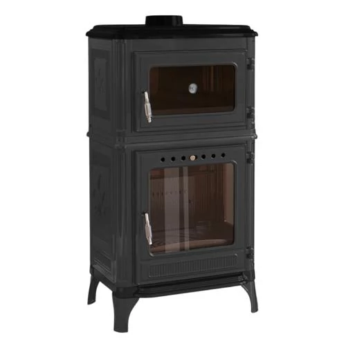 Hunor 8010 Șemineu cuptor din fontă , gri, 7 kW